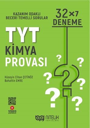 YKS TYT Kimya Provası 32 x 7 Deneme Nitelik Yayınları