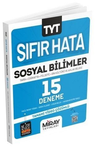 YKS TYT Sosyal Bilimler 15 Deneme Çözümlü Miray Yayınları