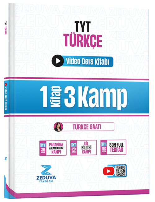 YKS TYT Türkçe Saati Video Ders Kitabı - Öznur Saat Yıldırım Zeduva Yayınları YKS TYT Türkçe Saati Video Ders Kitabı - Öznur Saat Yıldırım Zeduva Yayınları