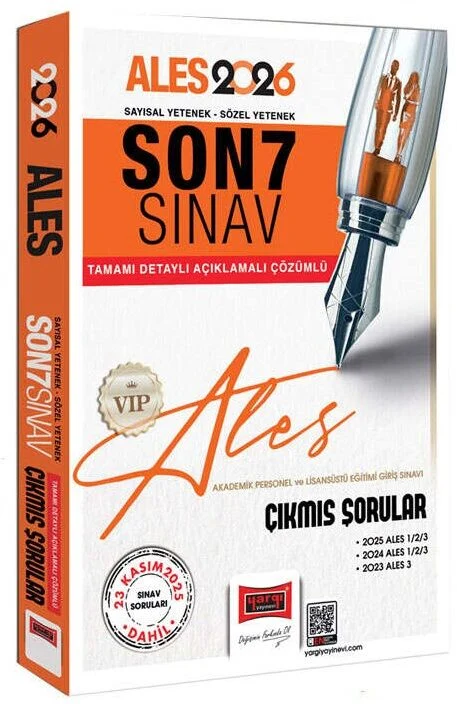Yargı 2026 ALES VIP Çıkmış Sorular Son 7 Sınav Çözümlü Yargı Yayınları Yargı 2026 ALES VIP Çıkmış Sorular Son 7 Sınav Çözümlü Yargı Yayınları