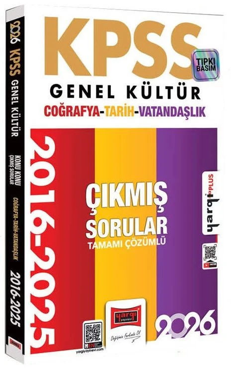 Yargı 2026 KPSS Genel Kültür Tarih-Coğrafya-Vatandaşlık Çıkmış Sorular 2016-2025 Çözümlü Yargı Yayınları Yargı 2026 KPSS Genel Kültür Tarih-Coğrafya-Vatandaşlık Çıkmış Sorular 2016-2025 Çözümlü Yargı Yayınları