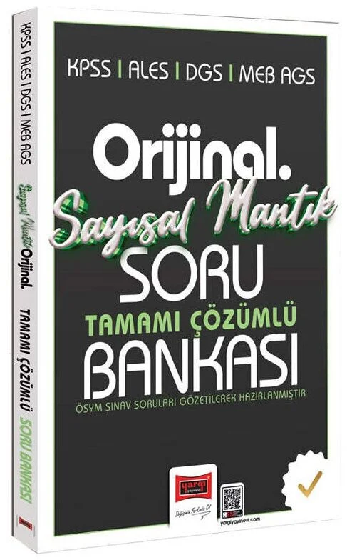 Yargı 2026 KPSS MEB-AGS ALES DGS Sayısal Mantık Orijinal Soru Bankası Çözümlü Yargı Yayınları Yargı 2026 KPSS MEB-AGS ALES DGS Sayısal Mantık Orijinal Soru Bankası Çözümlü Yargı Yayınları