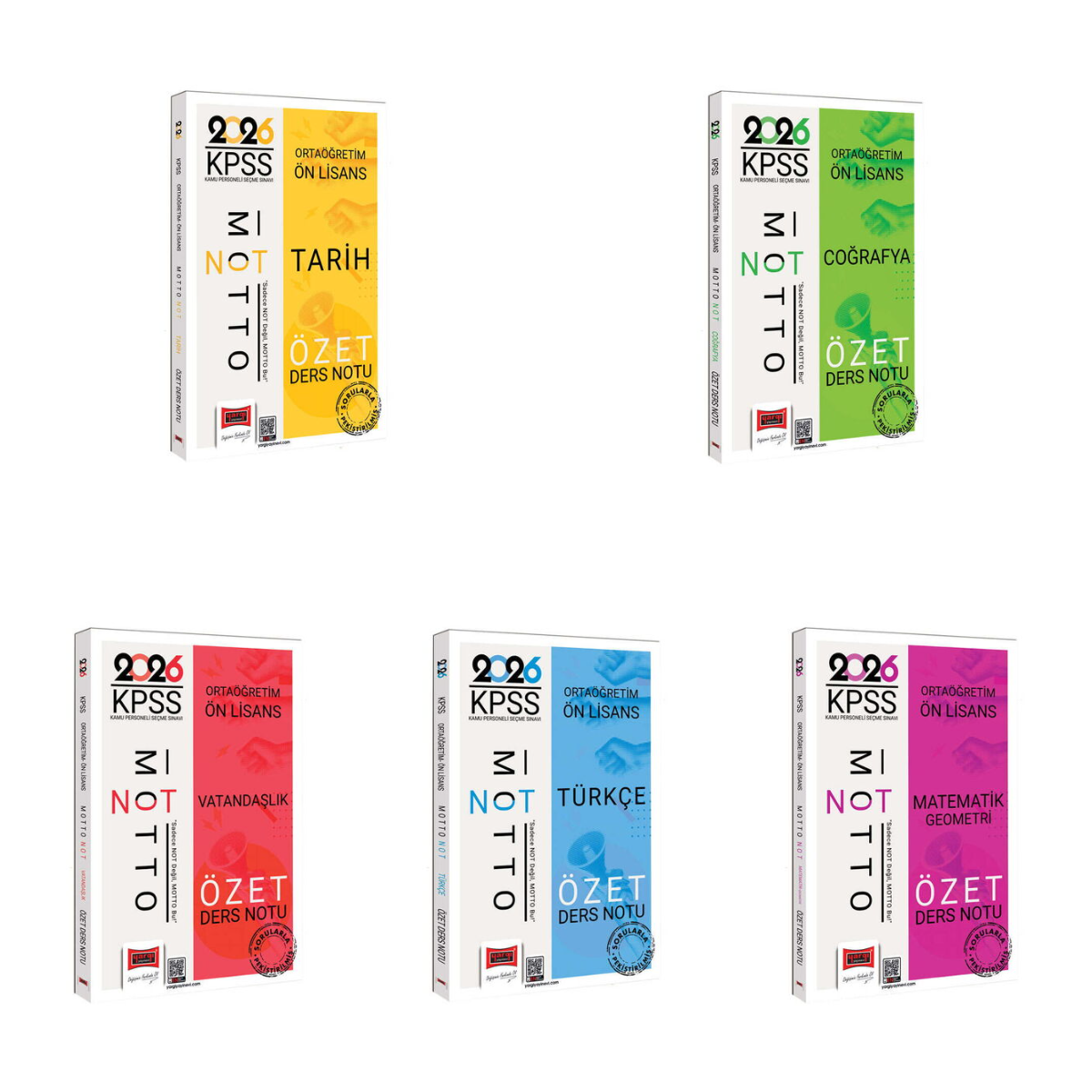 Yargı 2026 KPSS Ortaöğretim Ön Lisans Motto Serisi Genel Yetenek Genel Kültür Özet Ders Notu Seti Yargı Yayınları