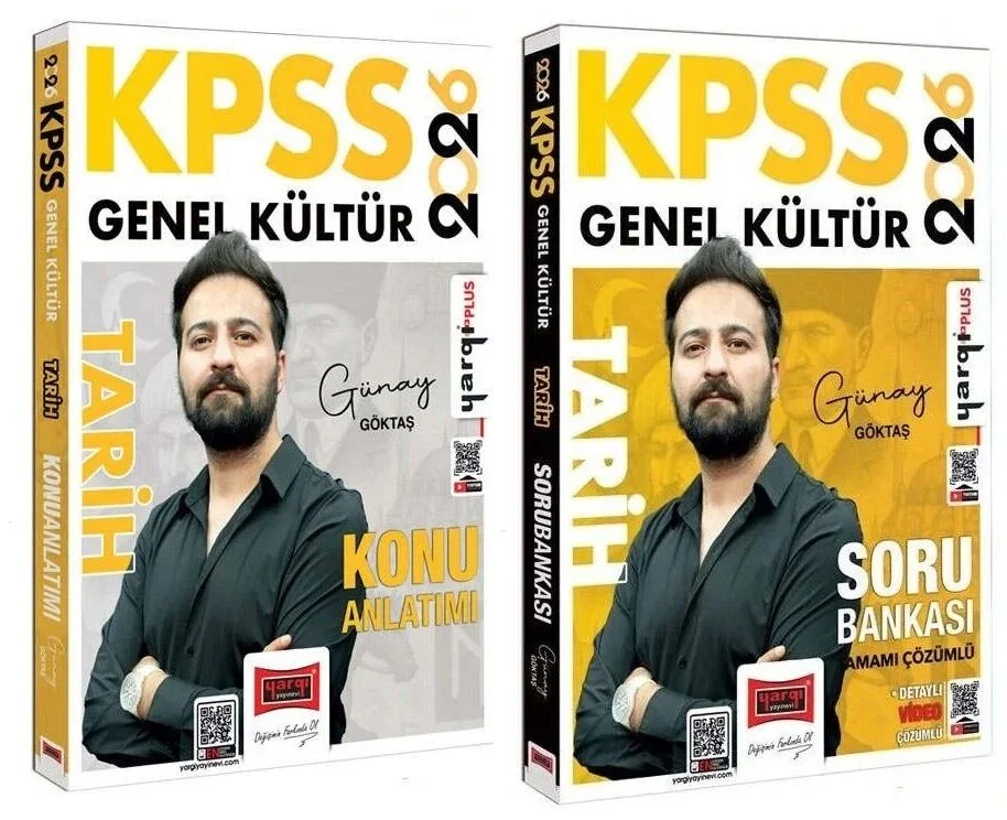 Yargı 2026 KPSS Tarih Konu + Soru Bankası 2 li Set - Günay Göktaş Yargı Yayınları Yargı 2026 KPSS Tarih Konu + Soru Bankası 2 li Set - Günay Göktaş Yargı Yayınları