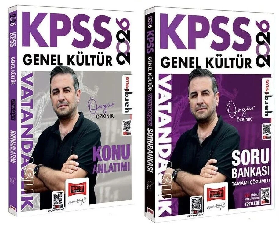 Yargı 2026 KPSS Vatandaşlık Konu + Soru Bankası 2 li Set - Özgür Özkınık Yargı Yayınları Yargı 2026 KPSS Vatandaşlık Konu + Soru Bankası 2 li Set - Özgür Özkınık Yargı Yayınları