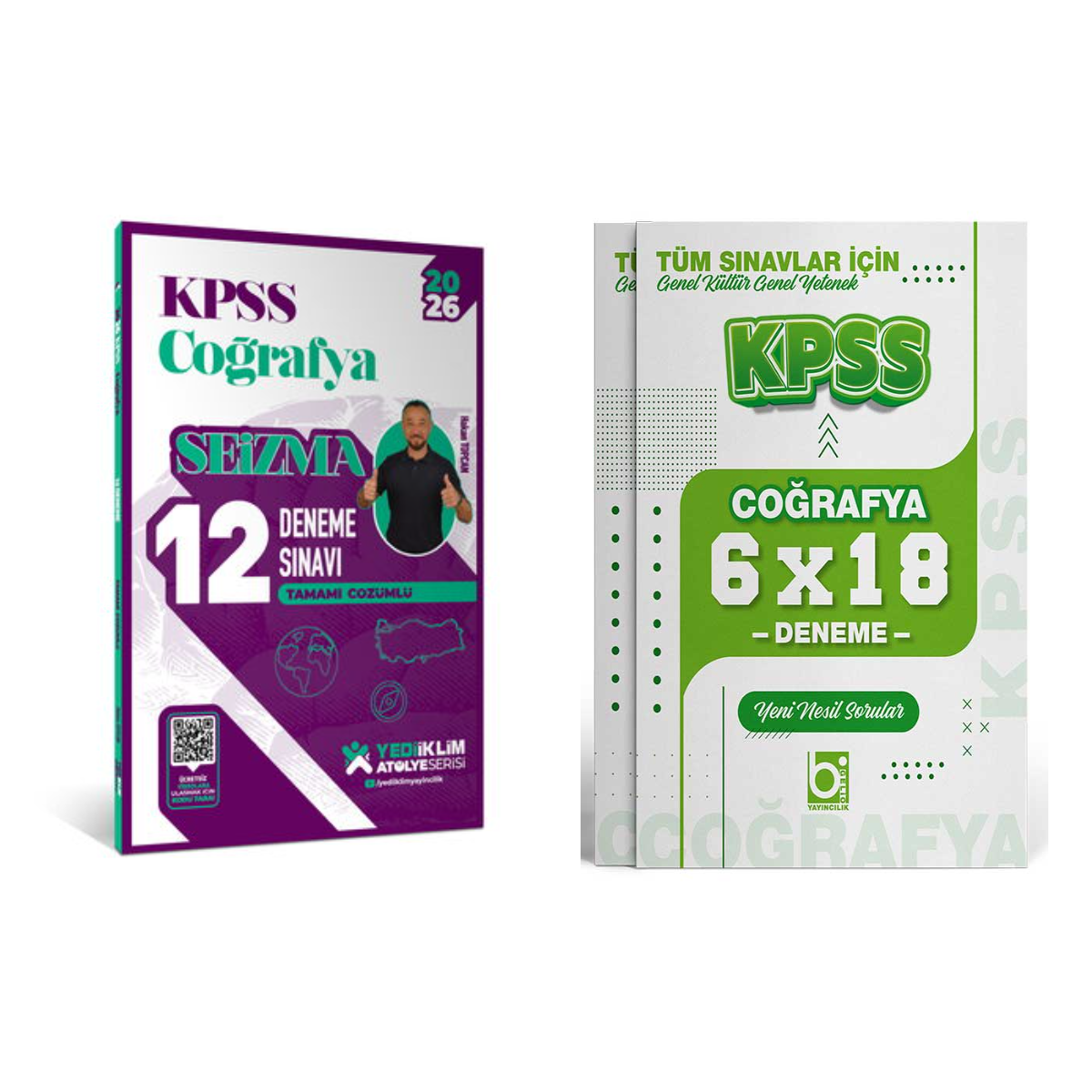 Yediiklim 2026 KPSS Atölye Serisi Seizma Coğrafya Tamamı Çözümlü 12 + 6 Deneme Sınavı Seti Yediiklim ve Bigelio Yayıncılık