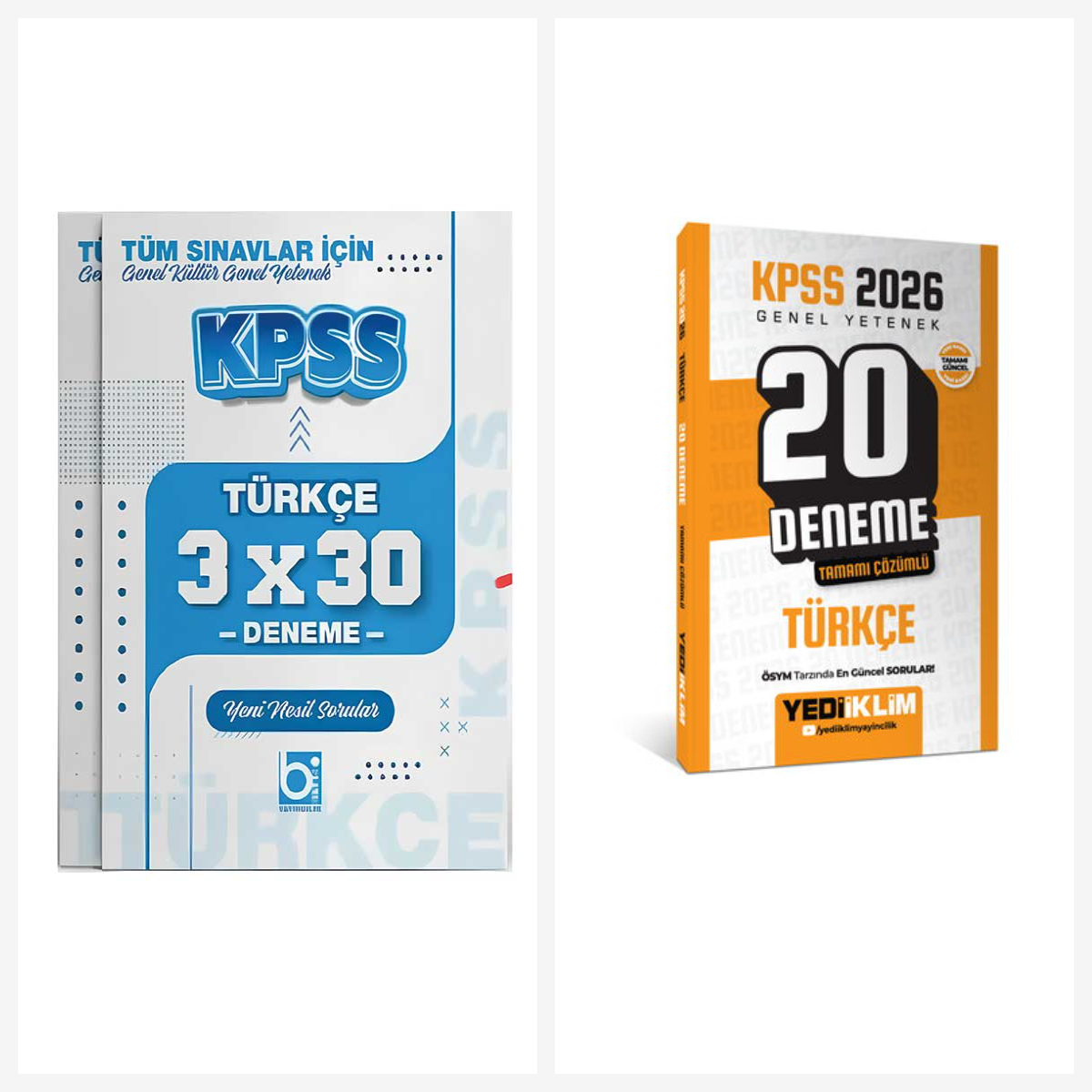 Yediiklim 2026 KPSS Genel Yetenek Türkçe Tamamı Çözümlü 20 + 3 Deneme Seti Yediiklim ve Bigelio Yayıncılık Yediiklim 2026 KPSS Genel Yetenek Türkçe Tamamı Çözümlü 20 + 3 Deneme Seti Yediiklim ve Bigelio Yayıncılık