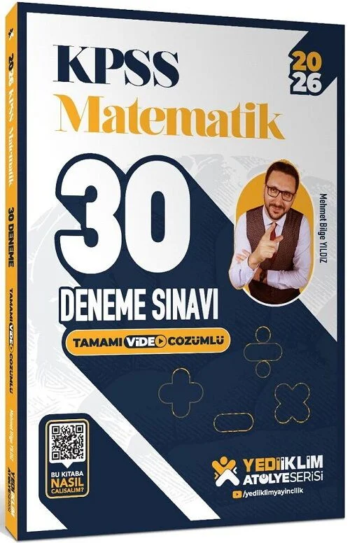Yediiklim 2026 KPSS Matematik 30 Deneme Atölye Serisi Çözümlü - Mehmet Bilge Yıldız Yediiklim Yayınları Yediiklim 2026 KPSS Matematik 30 Deneme Atölye Serisi Çözümlü - Mehmet Bilge Yıldız Yediiklim Yayınları
