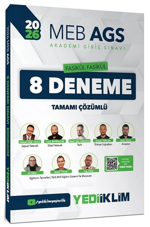 Yediiklim 2026 MEB-AGS Tüm Dersler 8 Deneme Fasikül Çözümlü Yediiklim Yayınları Yediiklim 2026 MEB-AGS Tüm Dersler 8 Deneme Fasikül Çözümlü Yediiklim Yayınları