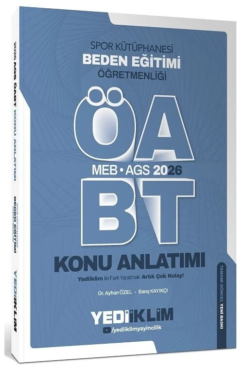 Yediiklim 2026 ÖABT MEB-AGS Beden Eğitimi Öğretmenliği Spor Kütüphanesi Konu Anlatımı Yediiklim Yayınları Yediiklim 2026 ÖABT MEB-AGS Beden Eğitimi Öğretmenliği Spor Kütüphanesi Konu Anlatımı Yediiklim Yayınları