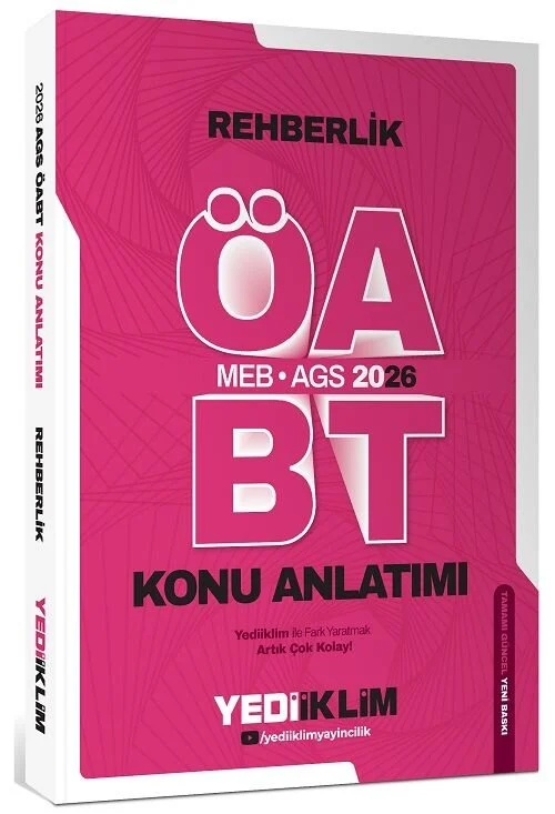 Yediiklim 2026 ÖABT MEB-AGS Rehberlik Konu Anlatımı Yediiklim Yayınları