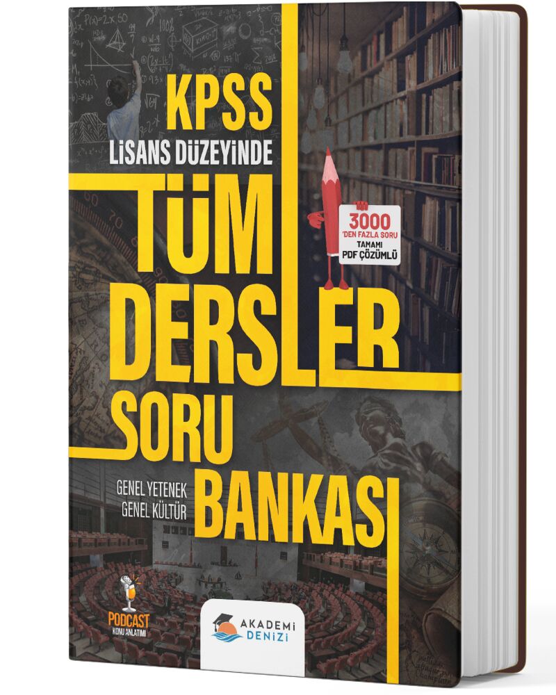 2023 KPSS Lisans Tüm Dersler Tamamı PDF Çözümlü Soru Bankası Akademi Denizi Yayınları