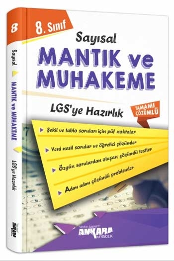 8.Sınıf Sayısal Muhakeme Mantık Çözümlü Soru Bankası Ankara Yayıncılık