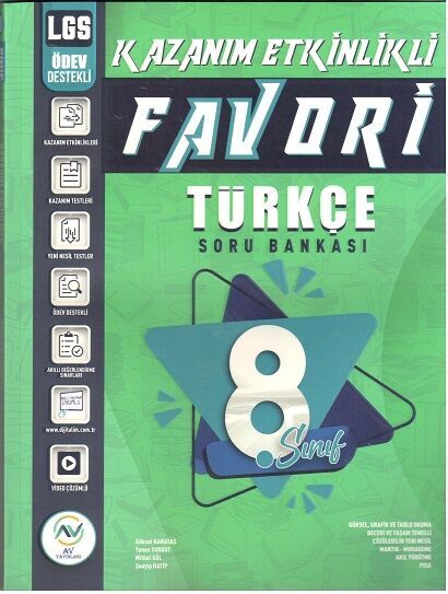 8. Sınıf LGS Türkçe Kazanım Etkinlikli Soru Bankası Av Yayınları