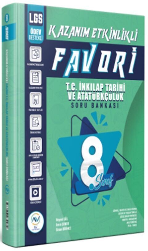 8. Sınıf LGS T.C. İnkılap Tarihi ve Atatürkçülük Kazanım Etkinlikli Soru Bankası Av Yayınları