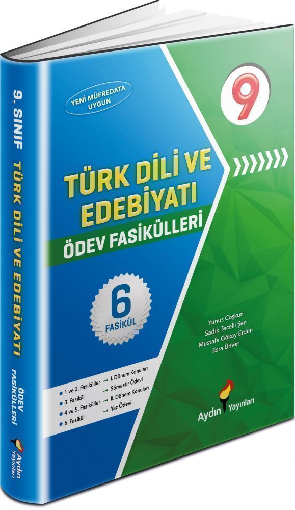 9. Sınıf Türk Dili ve Edebiyatı Ödev Fasikülleri Aydın Yayınları