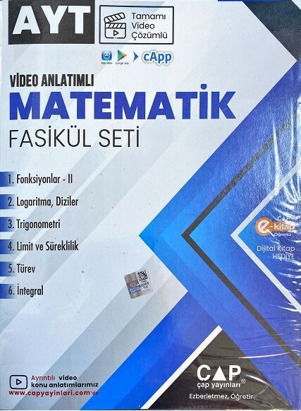 AYT Matematik Fasikül Seti Tamamı Video Çözümlü Çap Yayınları