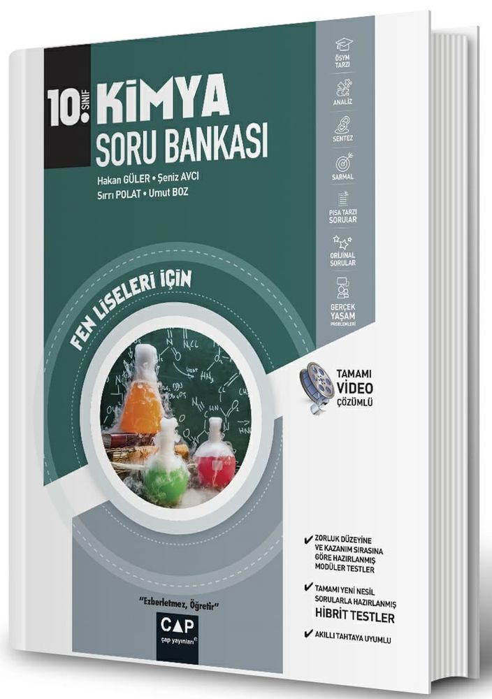 10. Sınıf Fen Lisesi Kimya Soru Bankası Çap Yayınları