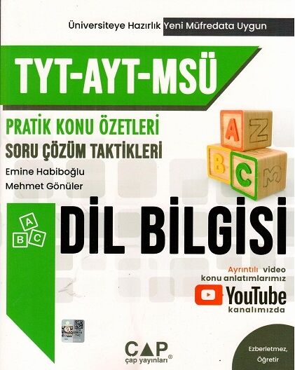 TYT AYT MSÜ Dil Bilgisi Konu Özetleri Soru Çözüm Taktikleri Çap Yayınları