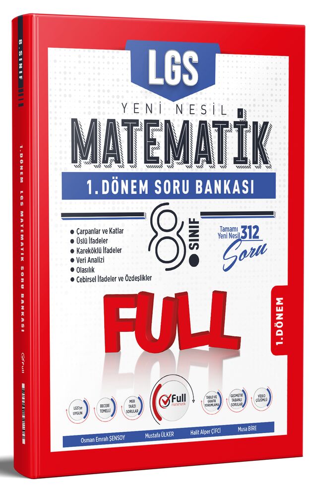 8. Sınıf Matematik 1. Dönem Soru Bankası Özel Baskı Full Yayınları