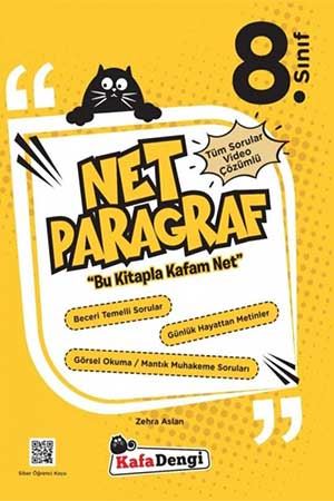 8.Sınıf NET Paragraf Soru Bankası Tümü Video Çözümlü Kafadengi Yayınları