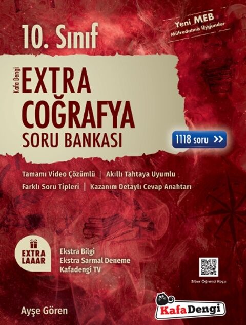 10.Sınıf Extra Coğrafya Soru Bankası Tümü Video Çözümlü Kafadengi Yayınları
