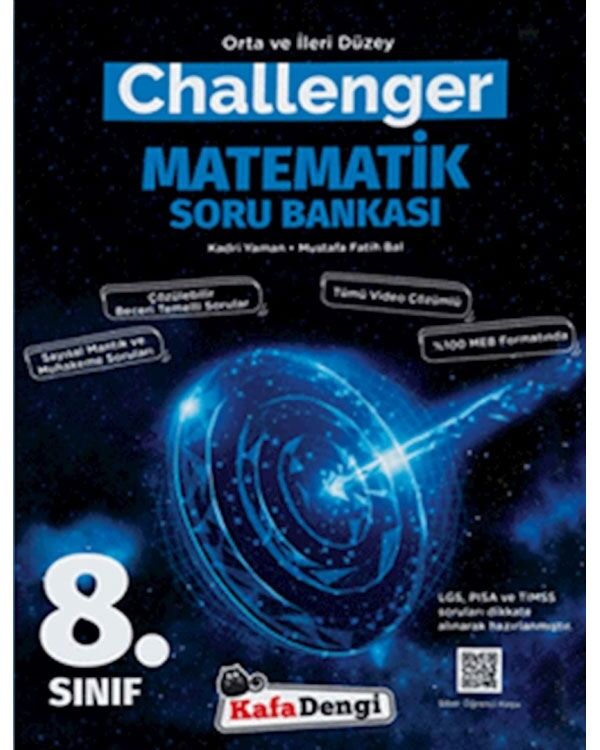 8.Sınıf Challenger Matematik Soru Bankası Tümü Video Çözümlü Kafadengi Yayınları
