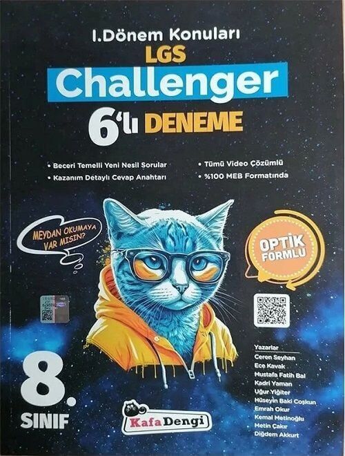 8. Sınıf Challenger İlk Dönem Konuları 6’lı Deneme Tümü Video Çözümlü Kafadengi Yayınları