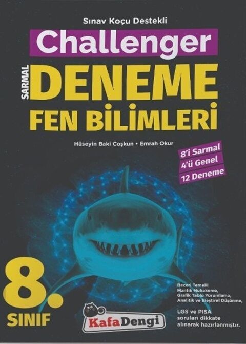 8.Sınıf Challenger Fen Bilimleri Branş Denemesi 12'li Tümü Video Çözümlü Kafadengi Yayınları