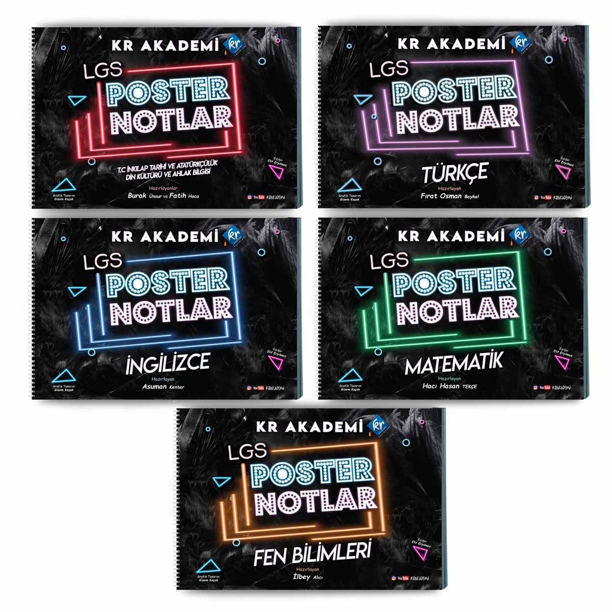 LGS Poster Notlar Seti 5'li KR Akademi Yayınları