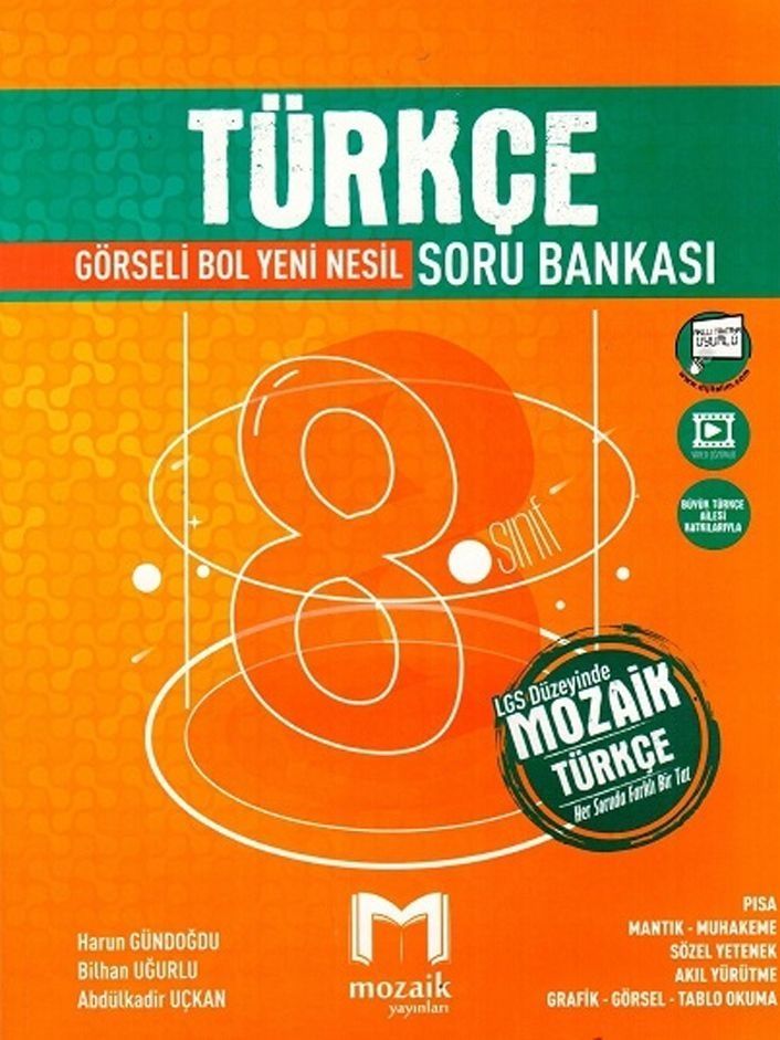 8. Sınıf Türkçe Soru Bankası Mozaik Yayınları
