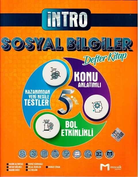 5. Sınıf Sosyal Bilgiler İntro Defter Kitap Mozaik Yayınları