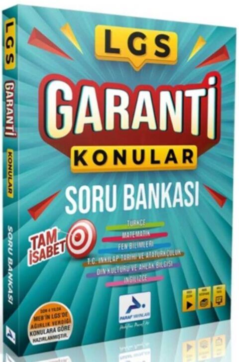 8. Sınıf LGS Tüm Dersler Garanti Konular Soru Bankası Paraf Yayınları