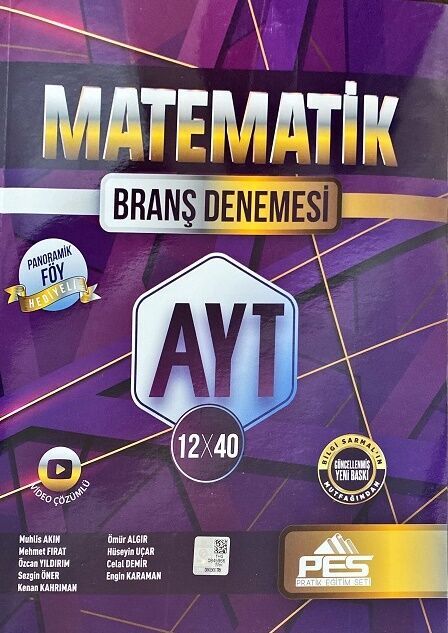 AYT Matematik 12 x 40 Branş Denemeleri Pes Yayınları