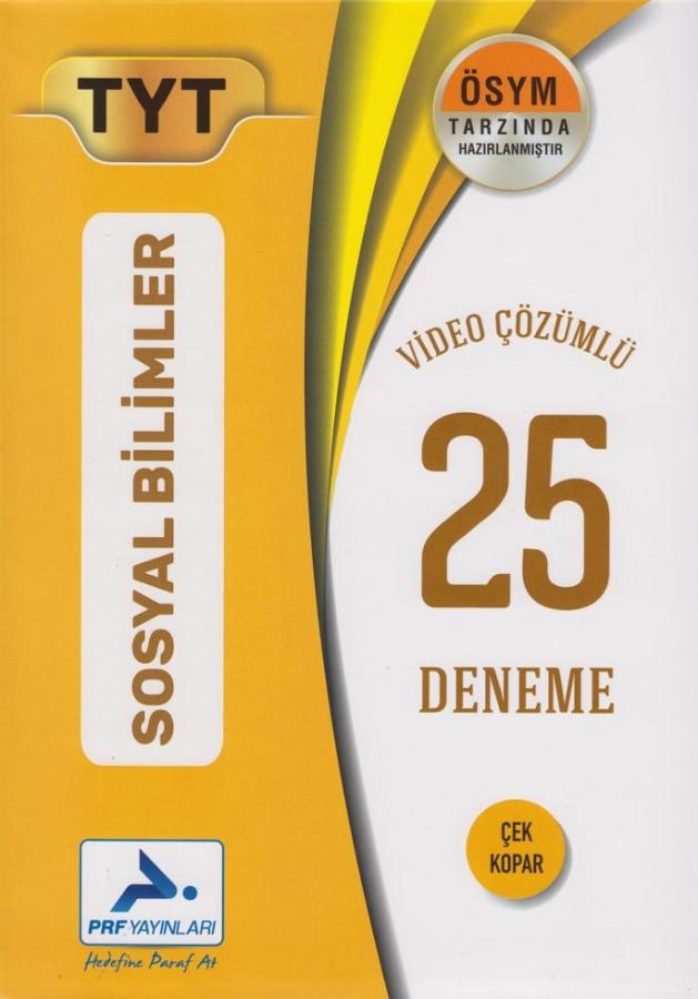 TYT Sosyal Bilimler Video Çözümlü 25 Deneme Paraf Yayınları