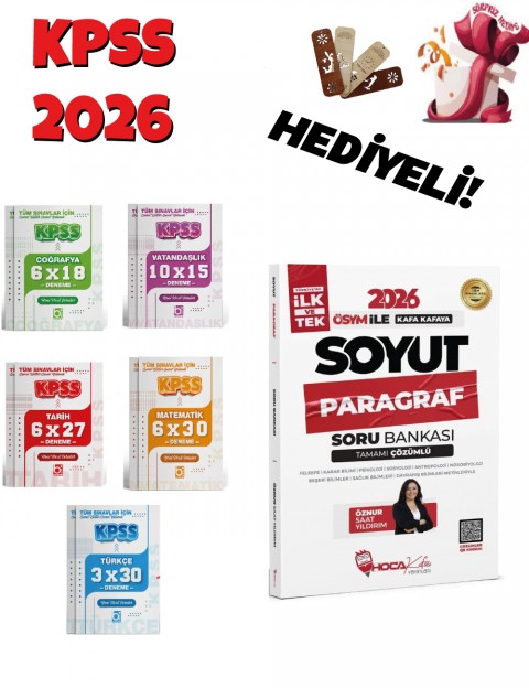 026 KPSS TYT ALES DGS Soyut Paragraf Soru Bankası ve GK-GY Deneme Seti 6 Kitap Bigelio ve Hoca Kafası Yayınları