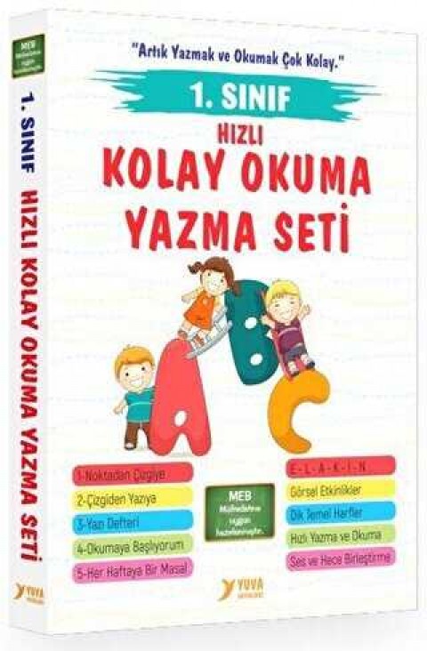 1. Sınıf Hızlı Kolay Okuma Yazma Seti 5 Kitap Yuva Yayınları