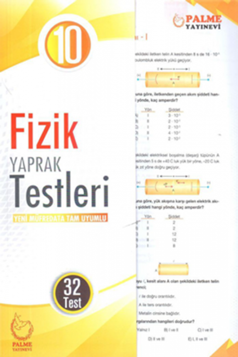 10. Sınıf Fizik Yaprak Testleri Palme Yayınları
