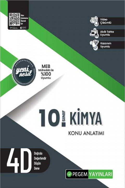 10. Sınıf Kimya Konu Anlatımı Pegem Akademi Yayınları