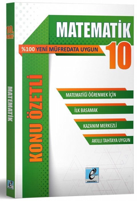 10. Sınıf Matematik Konu Özetli Soru Bankası E Kare Yayınları