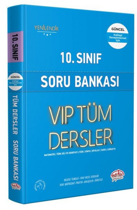 10. Sınıf VIP Tüm Dersler Soru Bankası Mavi Kitap Editör Yayınları