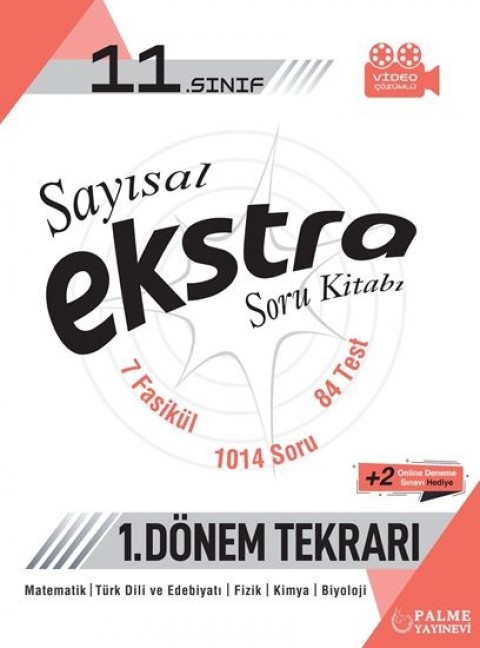 11. Sınıf Sayısal Ekstra Soru Kitabı (1.Dönem Tekrarı) Palme Yayınları