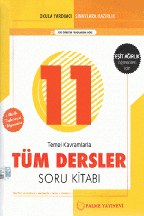 11. Sınıf Tüm Dersler Eşit Ağırlık Soru Bankası Palme Yayınları