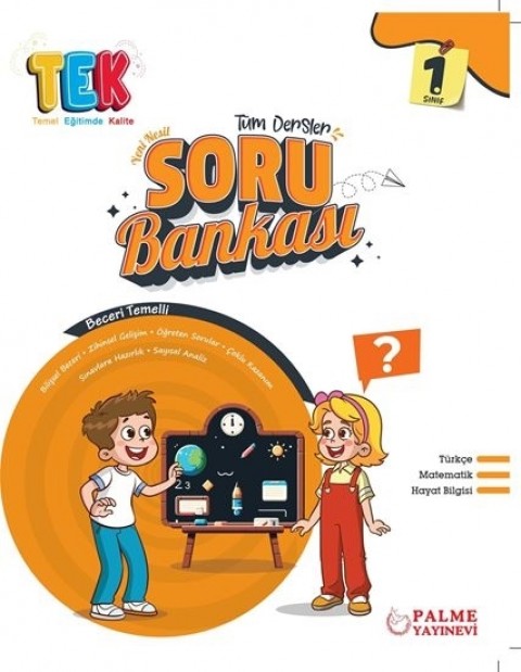 1.Sınıf Tek Tüm Dersler Soru Kitabı Palme Yayınları