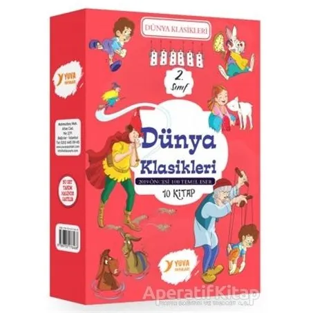 2. Sınıf Dünya Klasikleri 10 Kitap Yuva Yayınları