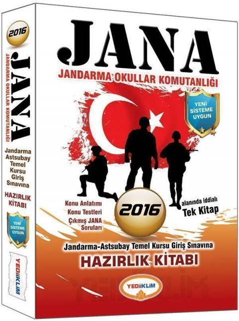 2016 Jana Jandarma Okullar Komutanlığı Hazırlık Kitabı Yediiklim Yayınları