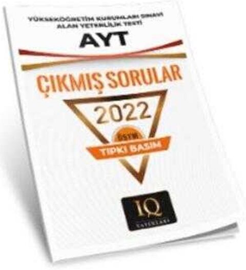 2022 AYT ÖSYM Çıkmış Sorular IQ Yayınları