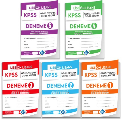 2024 KPSS Lise Önlisans Genel Yetenek Genel Kültür 5 li Deneme KR Akademi Yayınları