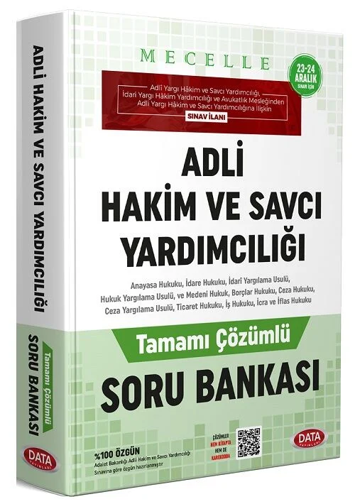 2023 Adli Hakim ve Savcı Yardımcılığı MECELLE Soru Bankası Çözümlü Data Yayınları