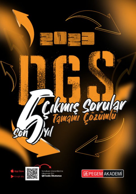 2023 Dgs Tamamı Çözümlü Çıkmış Sorular Son 5 Yıl Pegem Akademi Yayıncılık